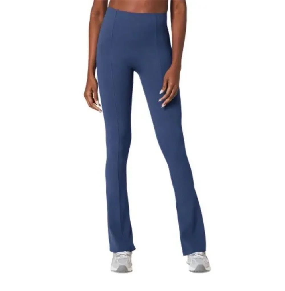 SPANX CoreLuxe Booty Boost BB Smooth Front Micro Flare Faded Indigo Blue Size L